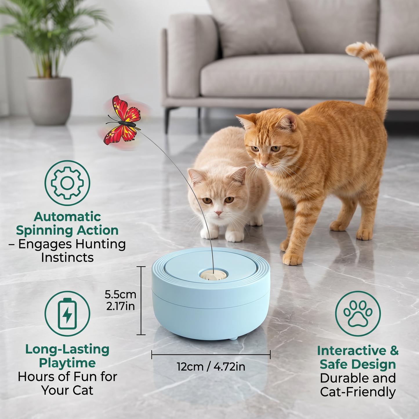 Interactive Butterfly Spinner Cat Toy