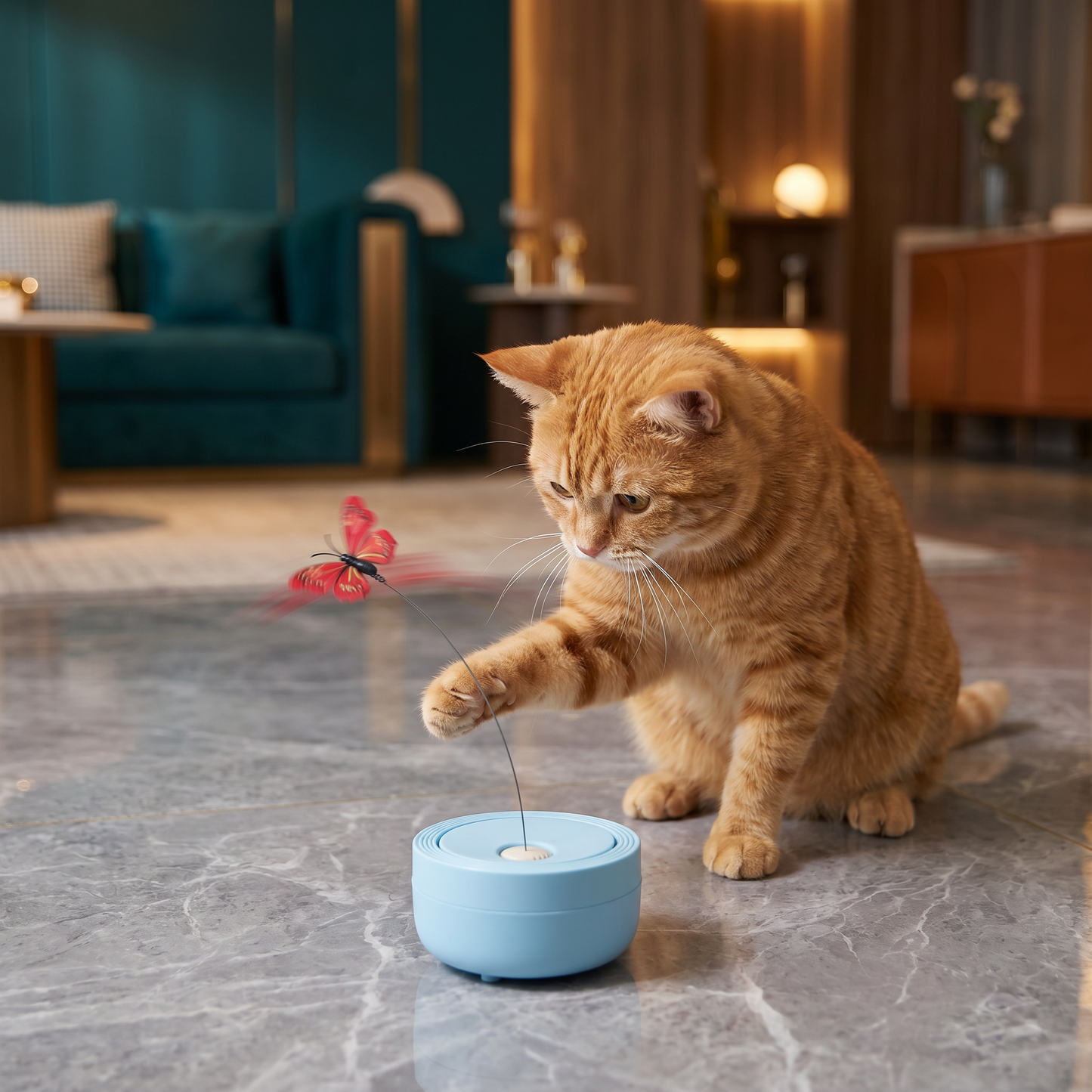 Interactive Butterfly Spinner Cat Toy