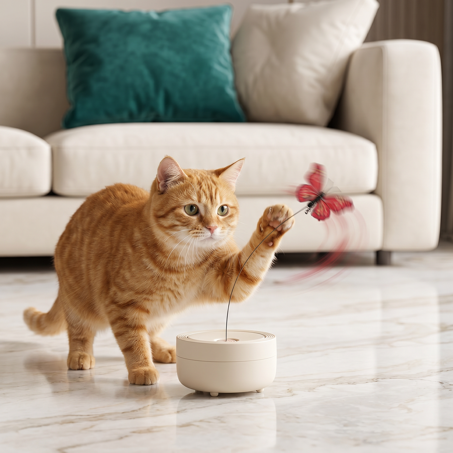 Interactive Butterfly Spinner Cat Toy