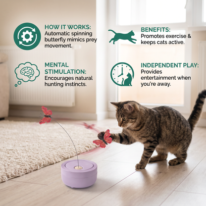 Interactive Butterfly Spinner Cat Toy