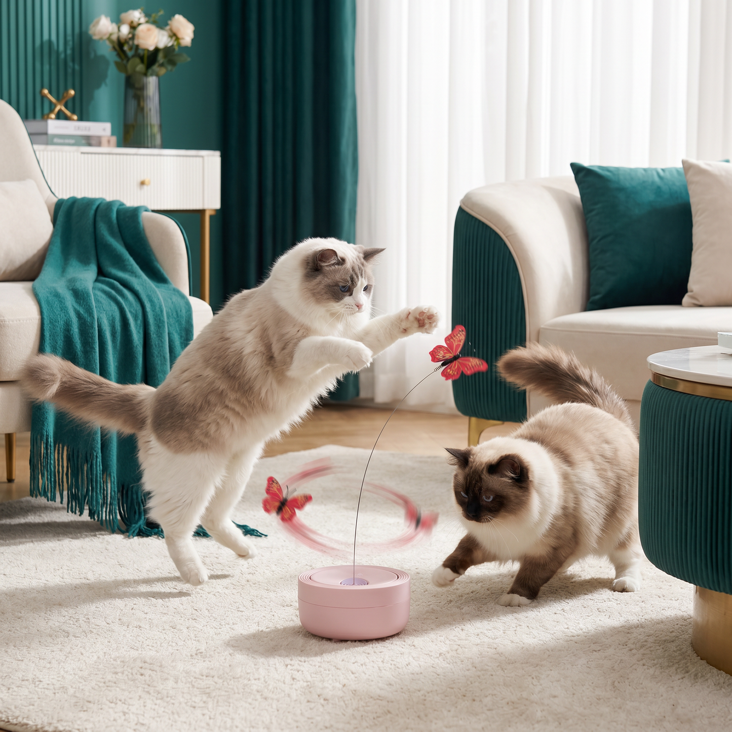 Interactive Butterfly Spinner Cat Toy