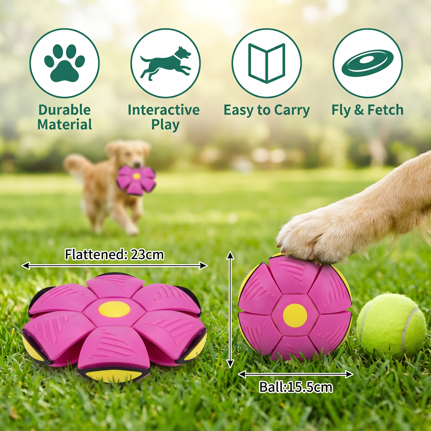 Interactive Flying Fetch Dog Ball