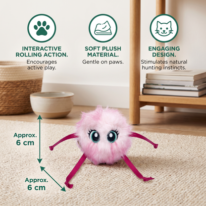 Cute Interactive Rolling Plush Cat toy