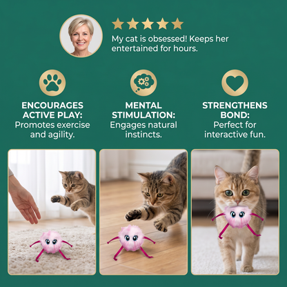 Cute Interactive Rolling Plush Cat toy