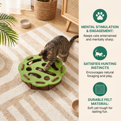 Interactive Cat Puzzle Felt Box Toy