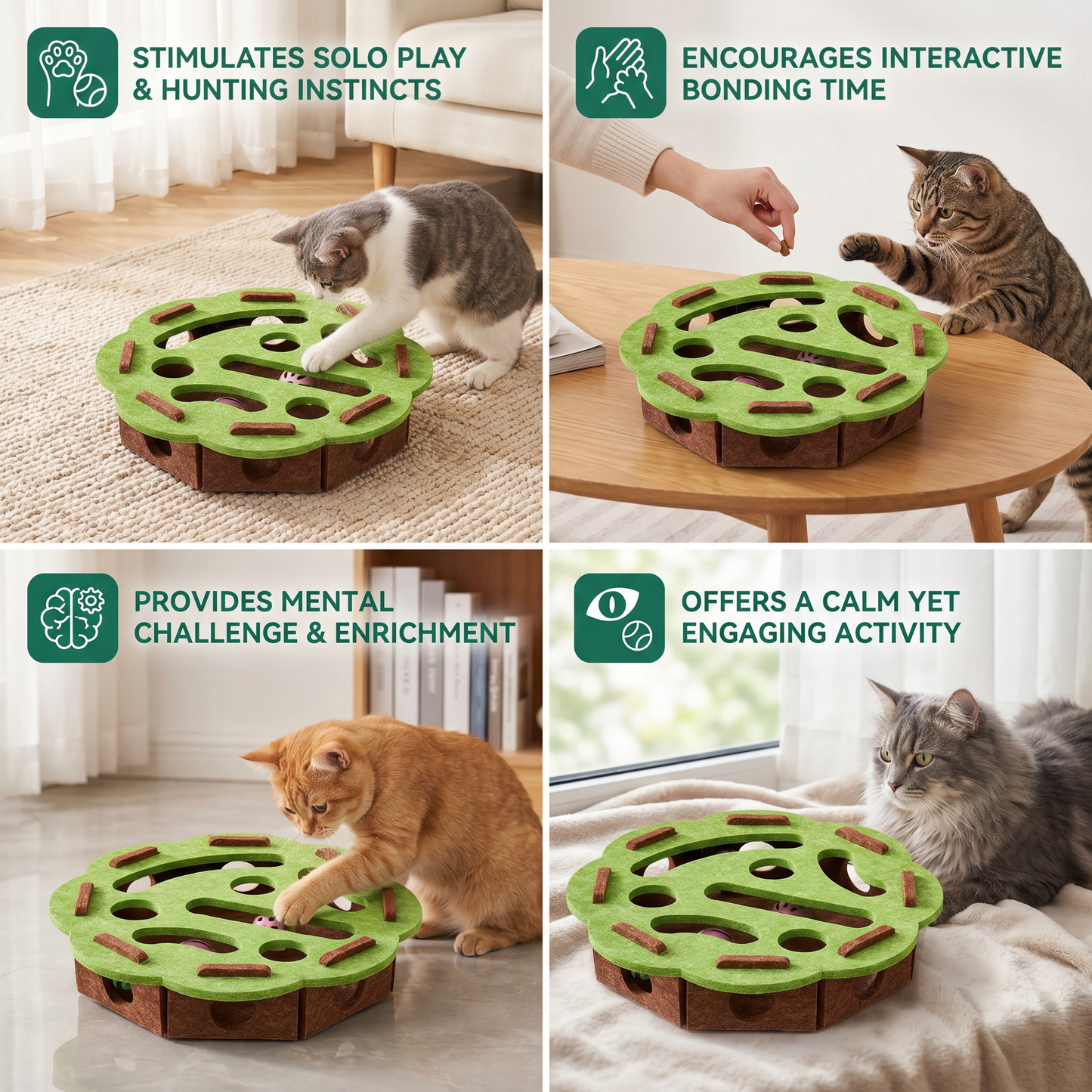Interactive Cat Puzzle Felt Box Toy
