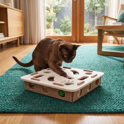 Interactive Cat Puzzle Felt Box Toy