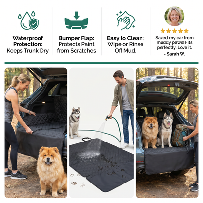Waterproof SUV Dog Cargo Liner with Bumper Flap