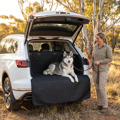 Waterproof SUV Dog Cargo Liner with Bumper Flap