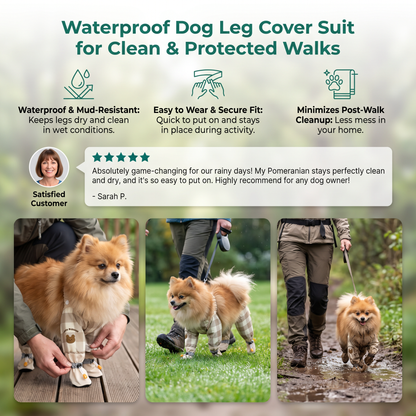Waterproof Dog Leg Cover Suit for Clean and Protected Outdoor Walks