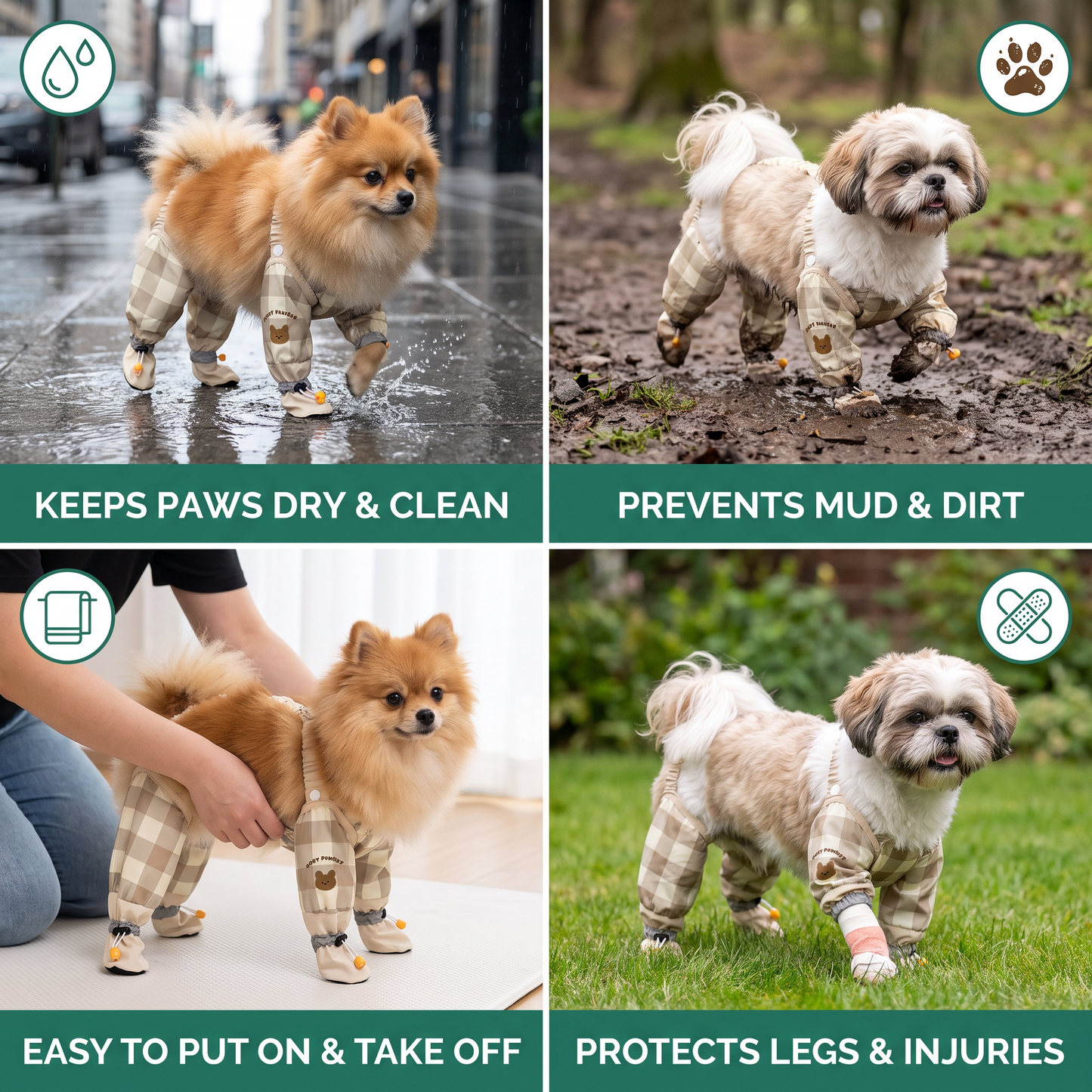 Waterproof Dog Leg Cover Suit for Clean and Protected Outdoor Walks