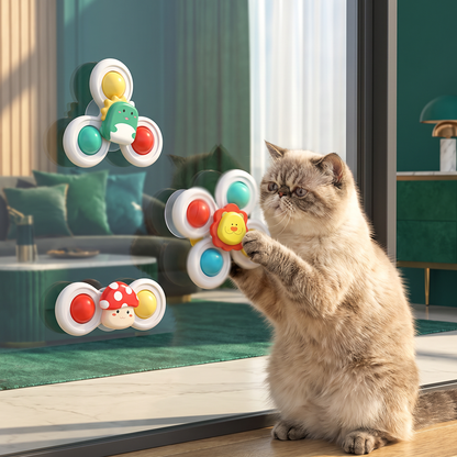Interactive Cat Spinning Toys - Set of 3