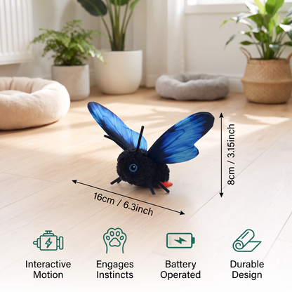 Interactive Flutter Butterfly Cat Toy – Automatic Flying Teaser