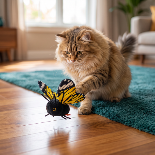 Interactive Flutter Butterfly Cat Toy – Automatic Flying Teaser