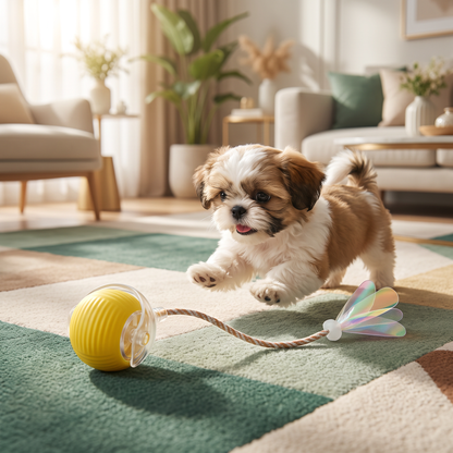 Upgraded Smart Rolling Dog Ball – Durable Interactive Toy with Mesh Tail