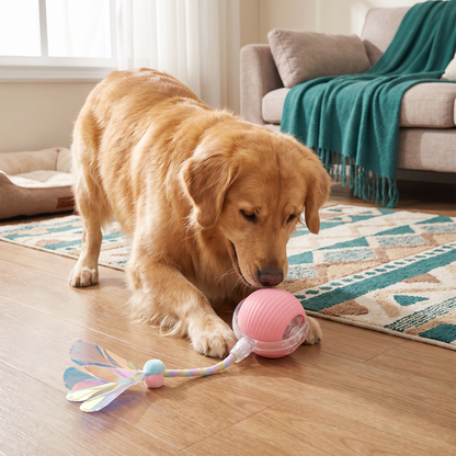 Upgraded Smart Rolling Dog Ball – Durable Interactive Toy with Mesh Tail