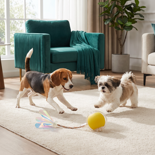 Upgraded Smart Rolling Dog Ball – Durable Interactive Toy with Mesh Tail