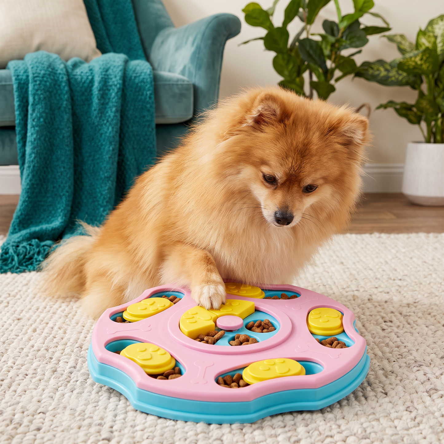 Interactive food puzzle for dogs