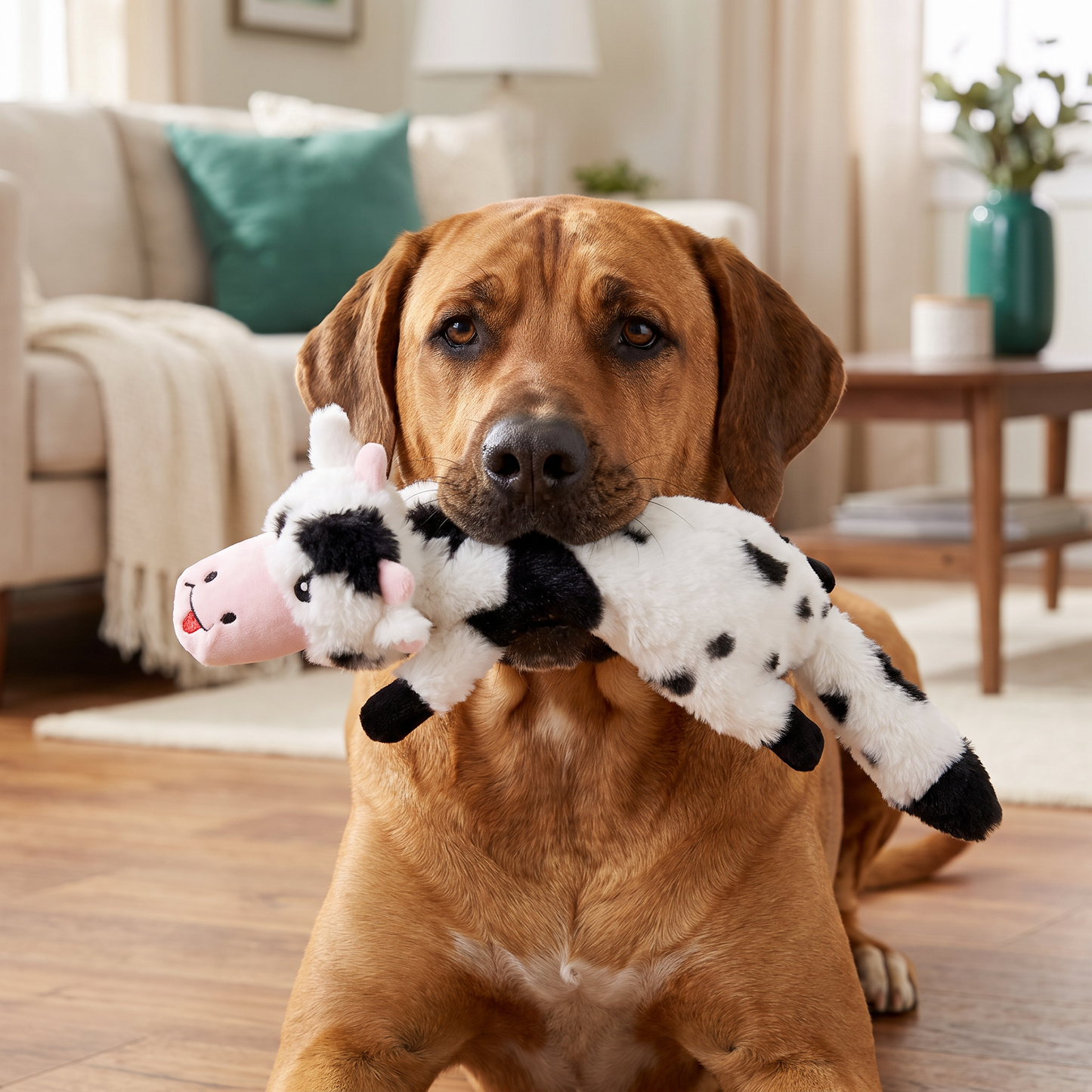 Durable Stuffing-Free Crinkle Squeaky Dog Toy