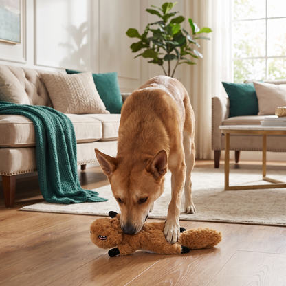 Durable Stuffing-Free Crinkle Squeaky Dog Toy