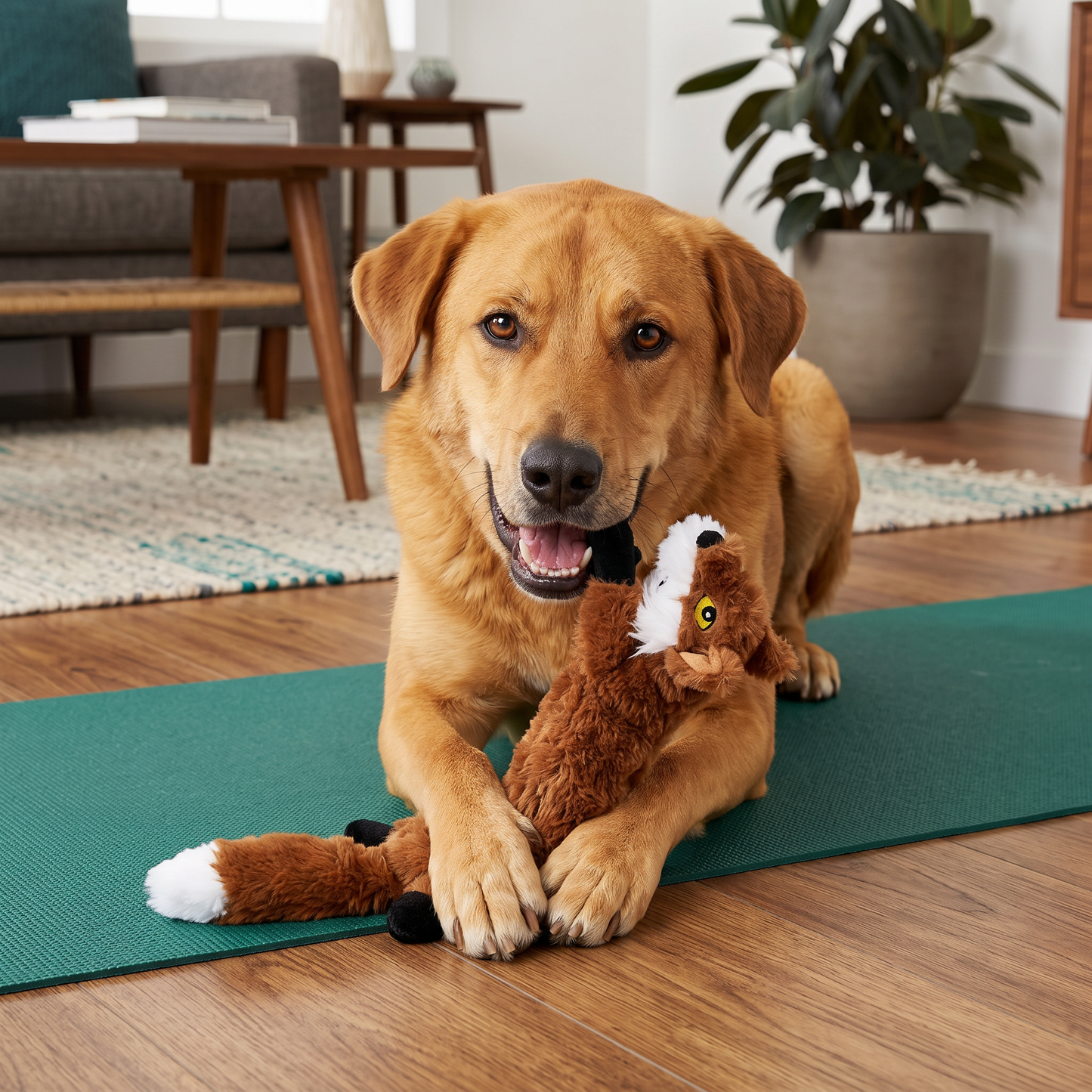 Durable Stuffing-Free Crinkle Squeaky Dog Toy