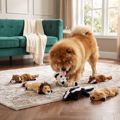 Durable Stuffing-Free Crinkle Squeaky Dog Toy