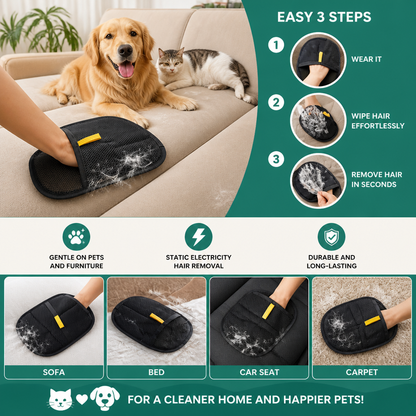 Practical pet hair removal glove