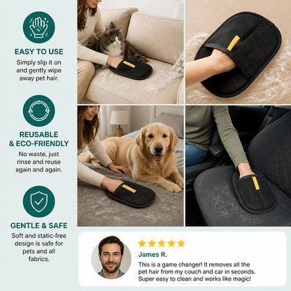 Practical pet hair removal glove