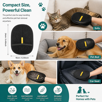 Practical pet hair removal glove