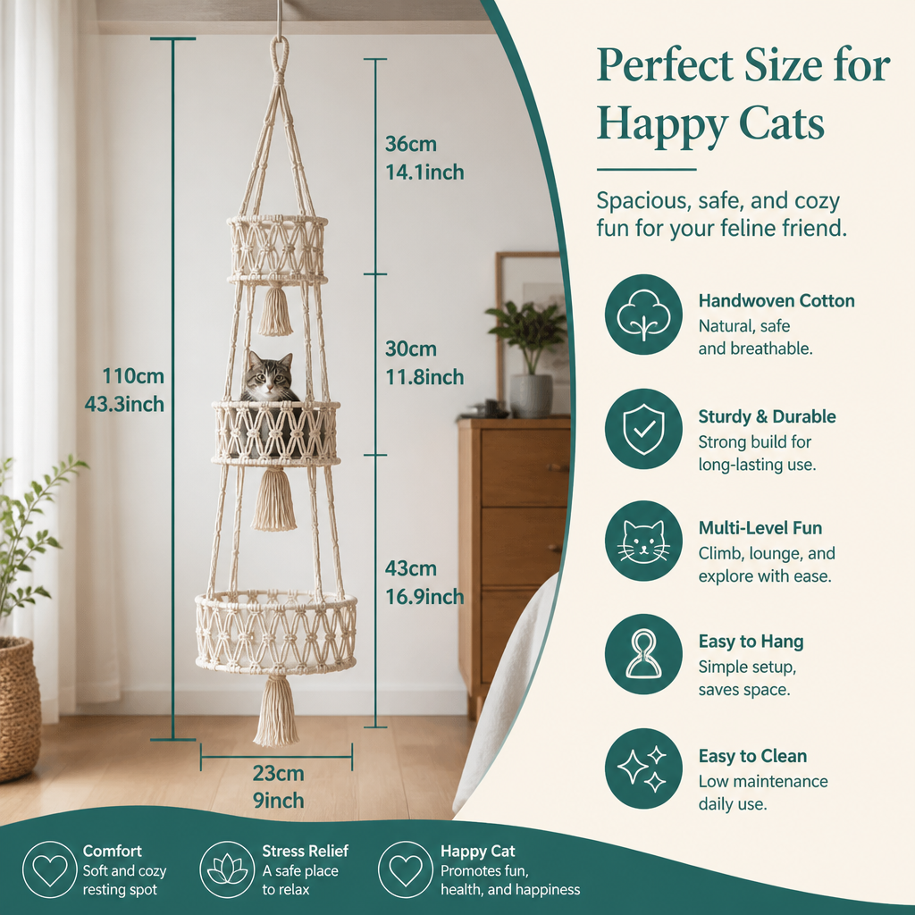 Hanging Handwoven Cat Bed