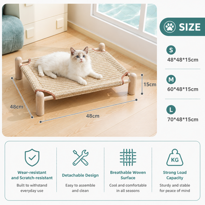 Wear-resistant detachable and durable cat pet sleeping bed with cat scratching board