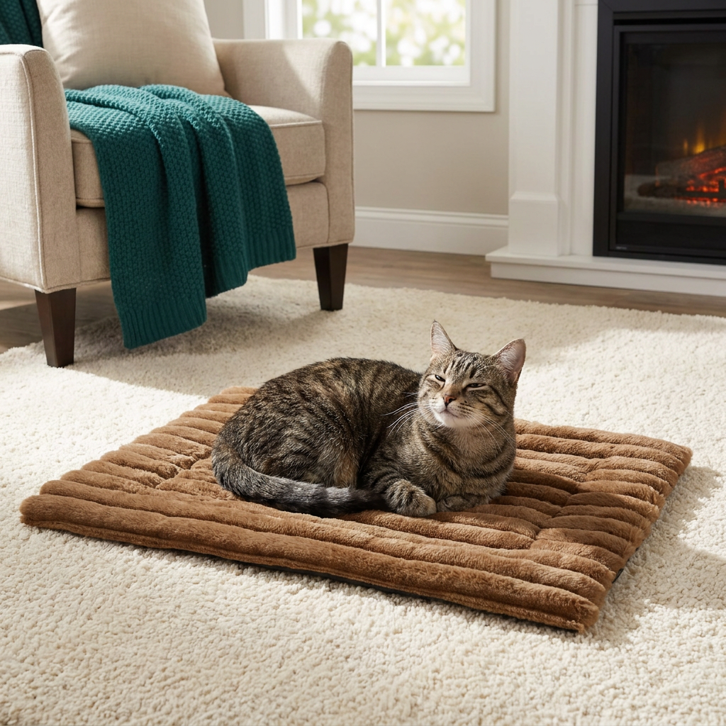 Self-Warming Pet Mat for Cats & Dogs – Quiet, Non-Slip & Electricity-Free
