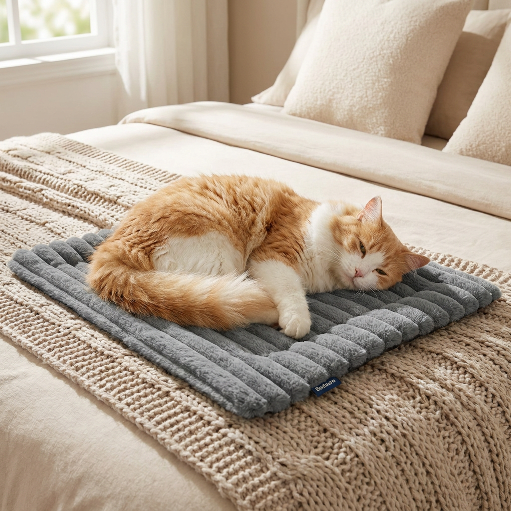 Self-Warming Pet Mat for Cats & Dogs – Quiet, Non-Slip & Electricity-Free