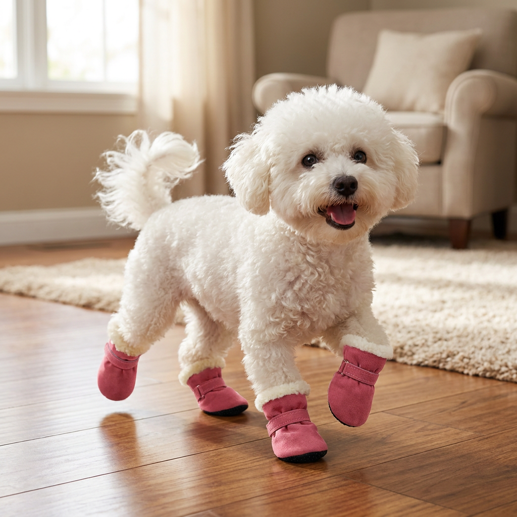 Soft Velvet Puppy Booties – Warm Non-Slip Paw Covers