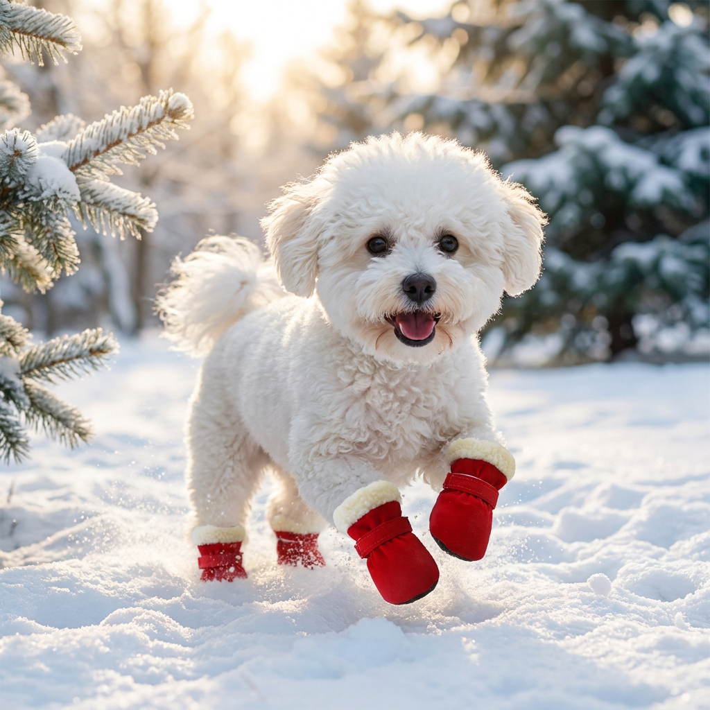 Soft Velvet Puppy Booties – Warm Non-Slip Paw Covers