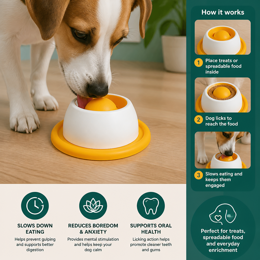 Interactive Lick Mat Slow Feeder Enrichement Toy for Dogs