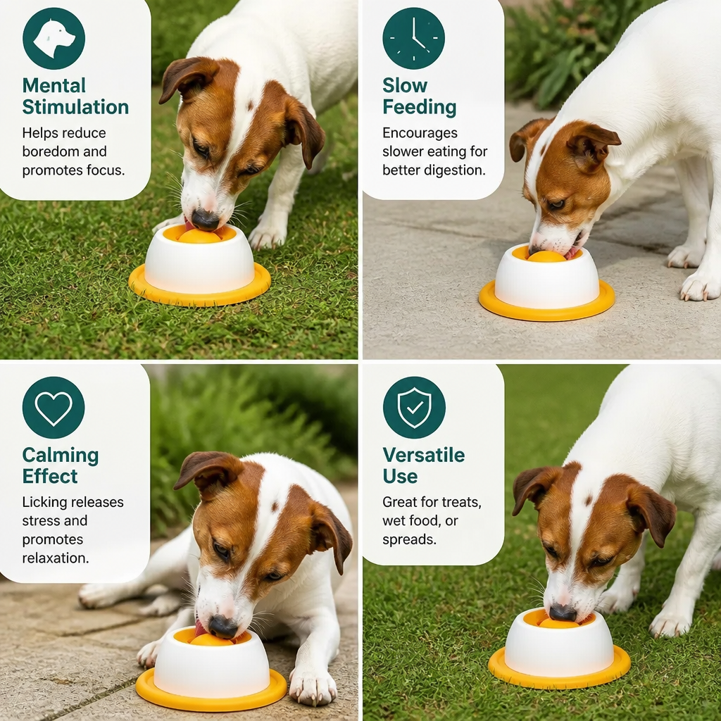 Interactive Lick Mat Slow Feeder Enrichement Toy for Dogs