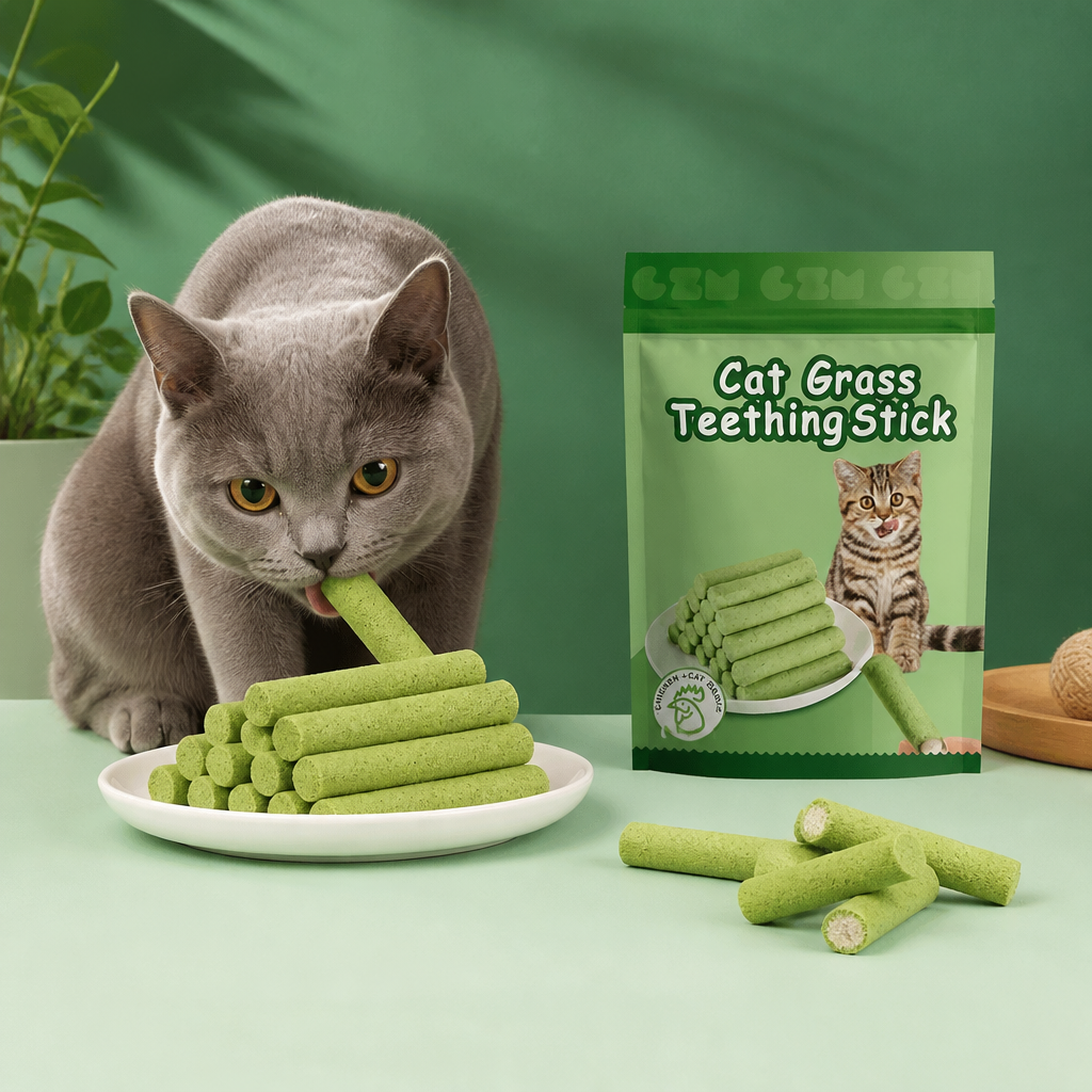 Cat Grass Sticks for Better Digestion and Healthy Teeth
