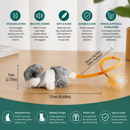 Wiggle Tail Mouse Cat Toy