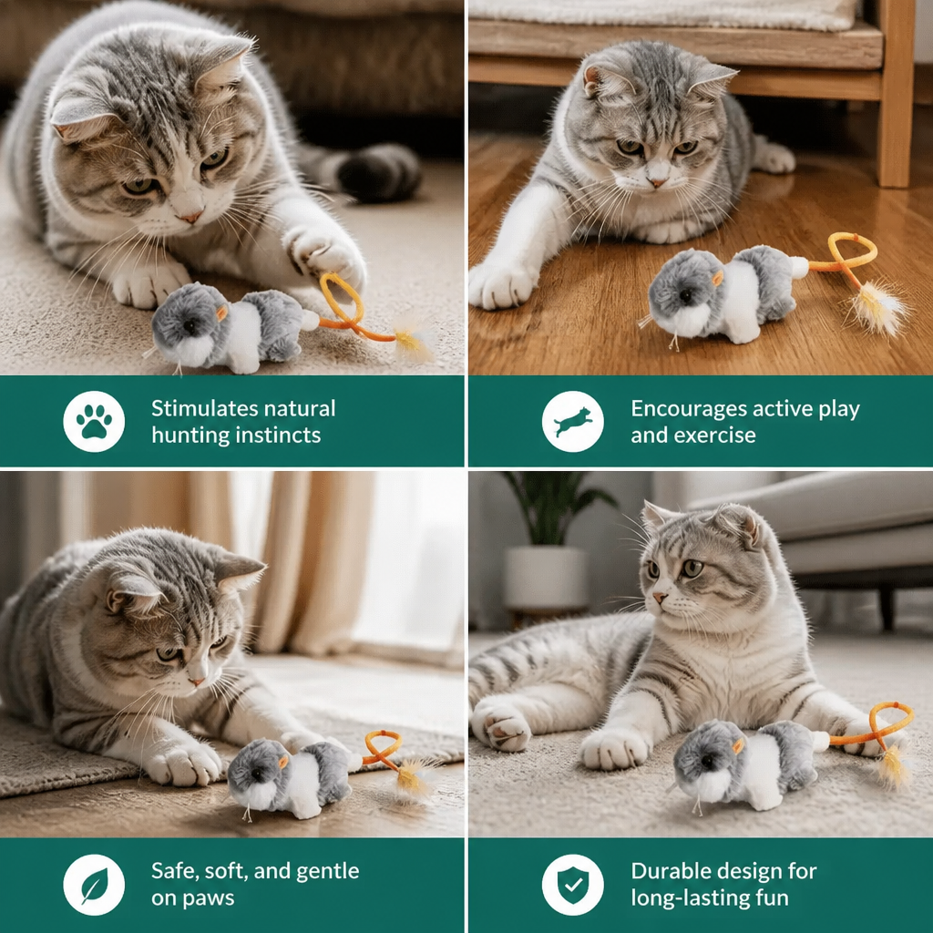 Wiggle Tail Mouse Cat Toy