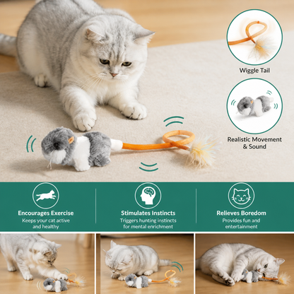 Wiggle Tail Mouse Cat Toy