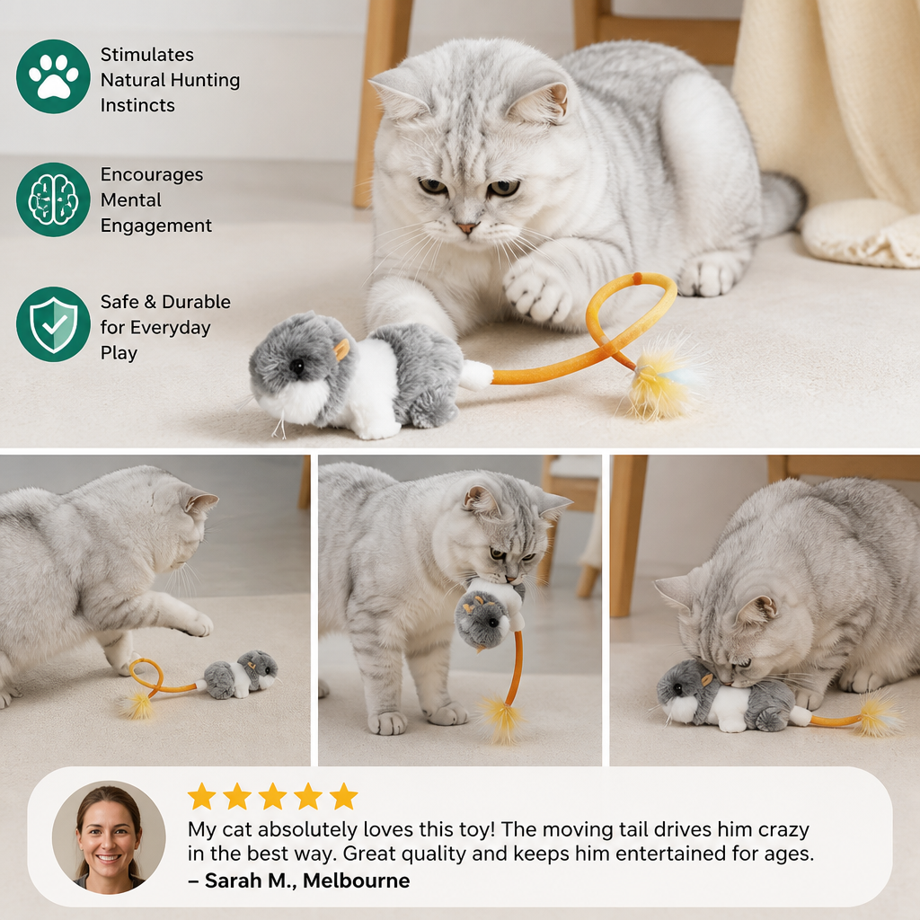 Wiggle Tail Mouse Cat Toy