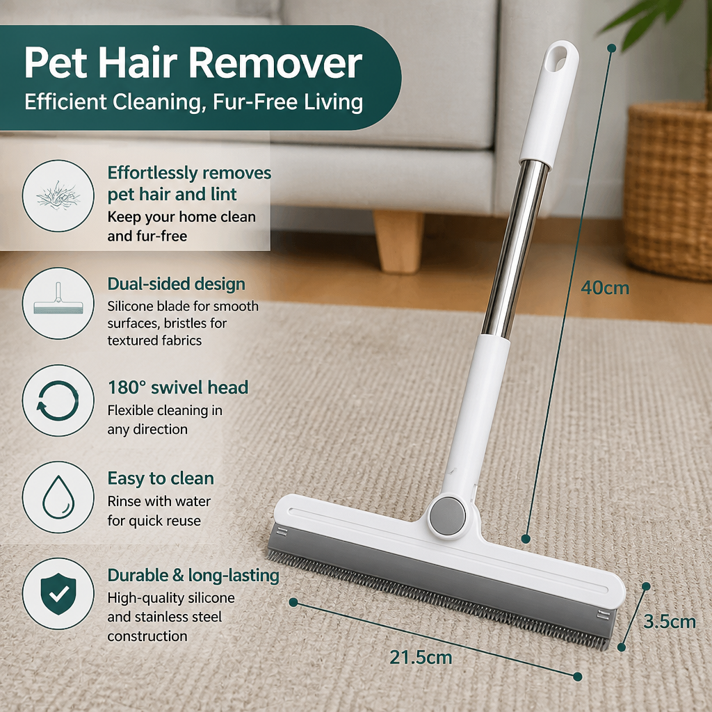 Silicone Pet Hair Remover Broom