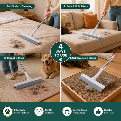 Silicone Pet Hair Remover Broom
