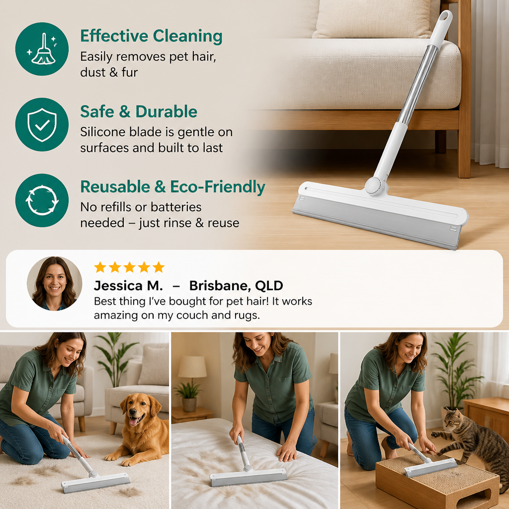 Silicone Pet Hair Remover Broom