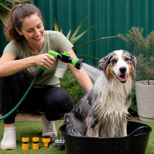 Pet Shower Sprayer with Gentle Water Flow for Easy Dog Bathing