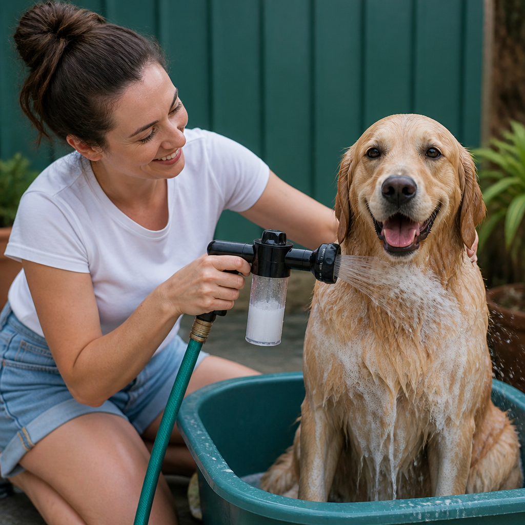Pet Shower Sprayer with Gentle Water Flow for Easy Dog Bathing