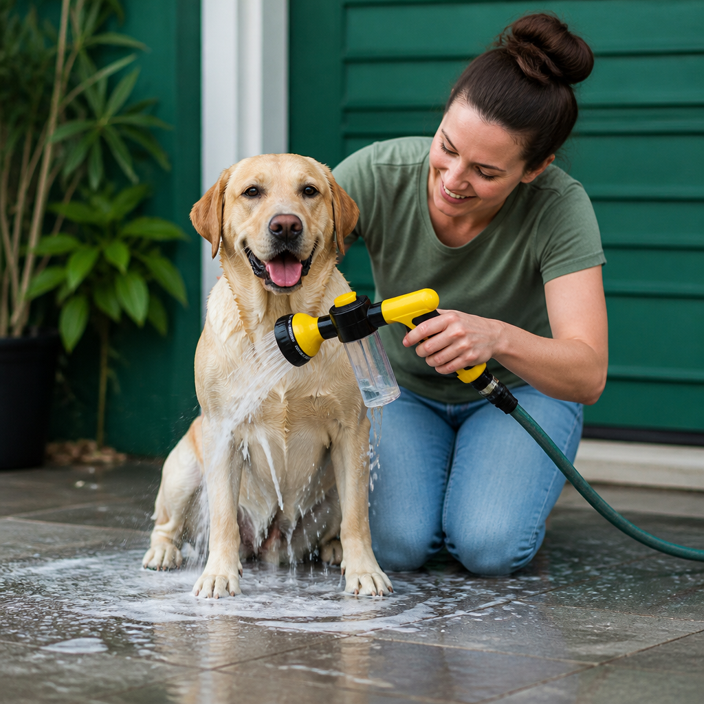 Pet Shower Sprayer with Gentle Water Flow for Easy Dog Bathing