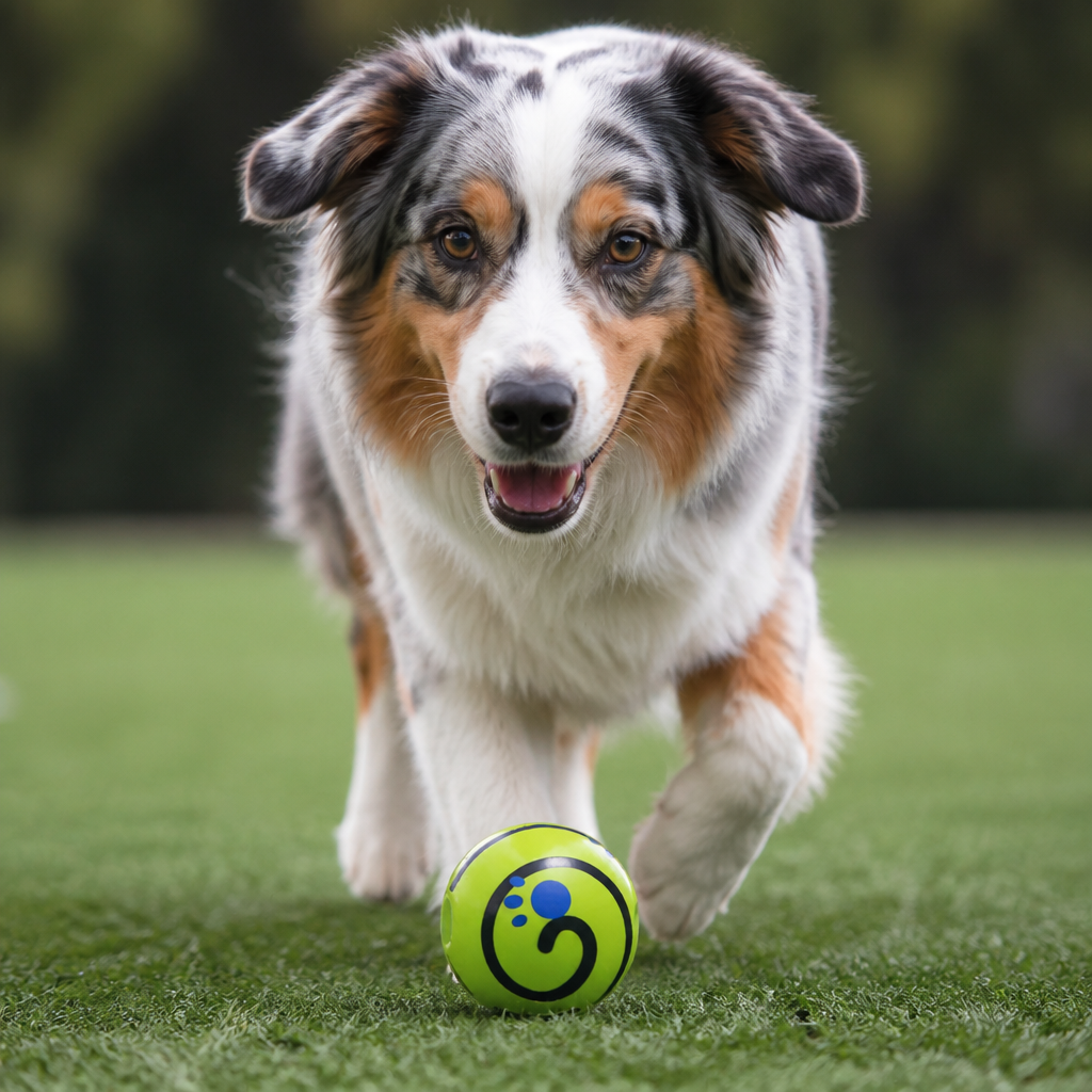 Interactive Squeaky Wobble Dog Ball – Durable Self-Play Toy