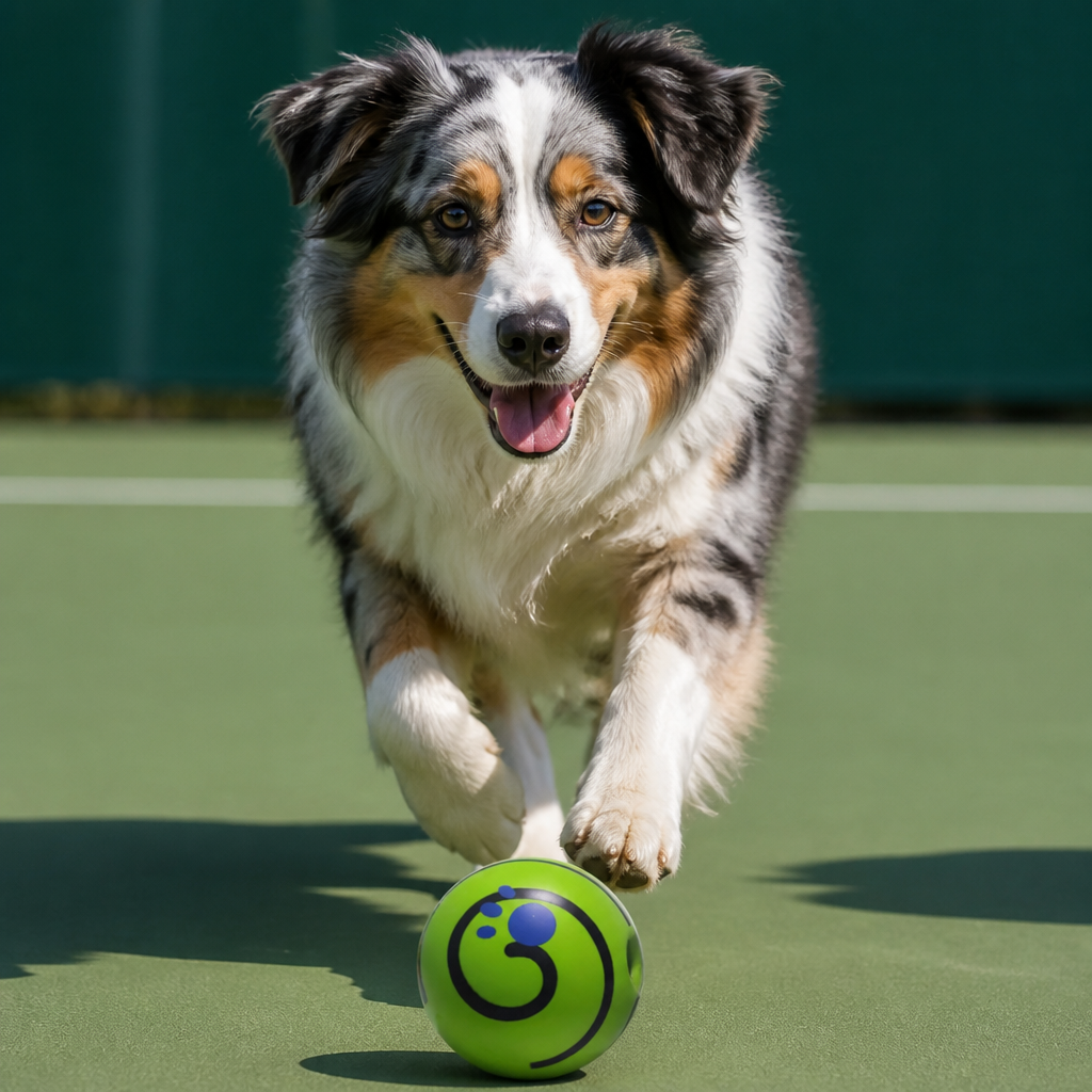 Interactive Squeaky Wobble Dog Ball – Durable Self-Play Toy